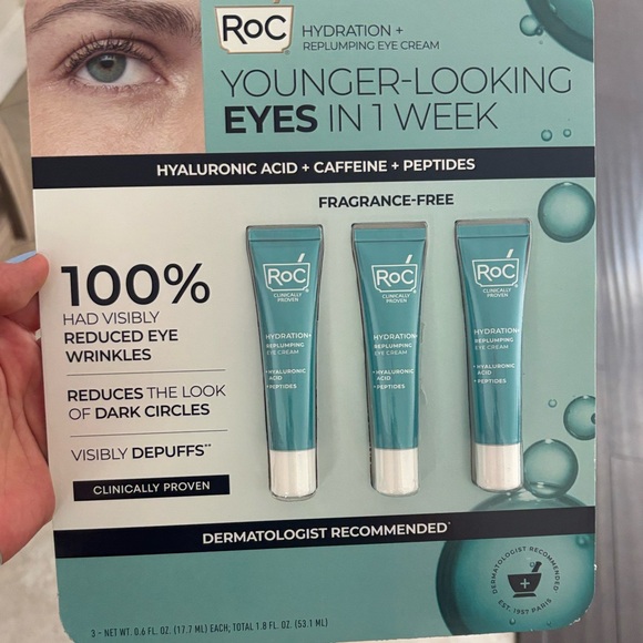Roc Other - NEW ROC Hydration+ Replumping Eye Cream,
0.6 fl oz, 3-pack - Fully Sealed